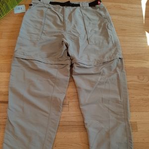 North Face XXL Nylon Belted Cargo Zip-Off Pants
